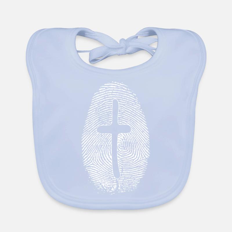 foi - Bavoir bio Bébé - bleu ciel