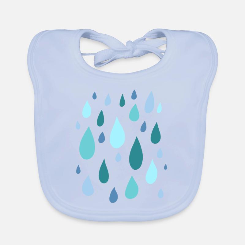 Drops / Raindrops / Water drops Organic Baby Bibs