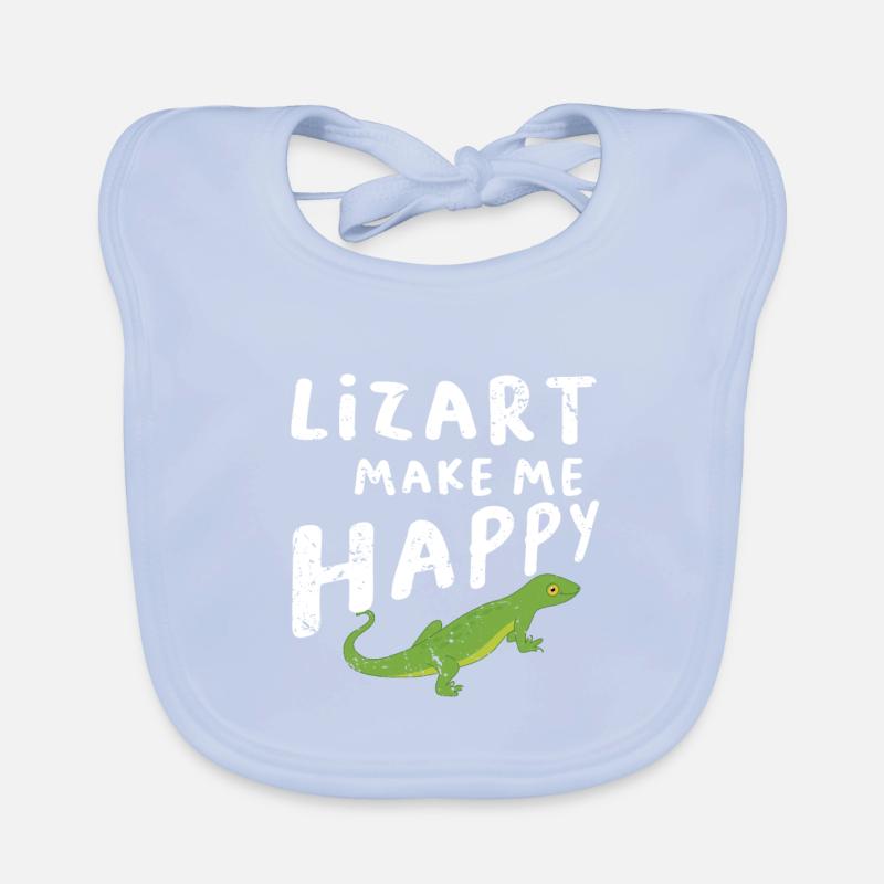 Echse Reptilien Eidechse Terrarium Geschenk Baby Bio-Lätzchen