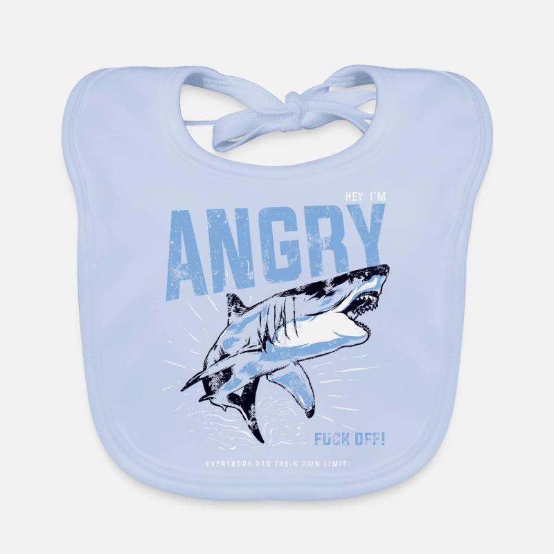 Sad Shark Organic Baby Bibs