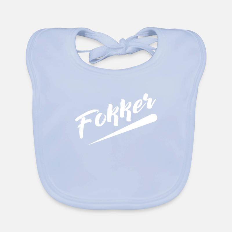 Fokker - Organic Baby Bibs - sky blue