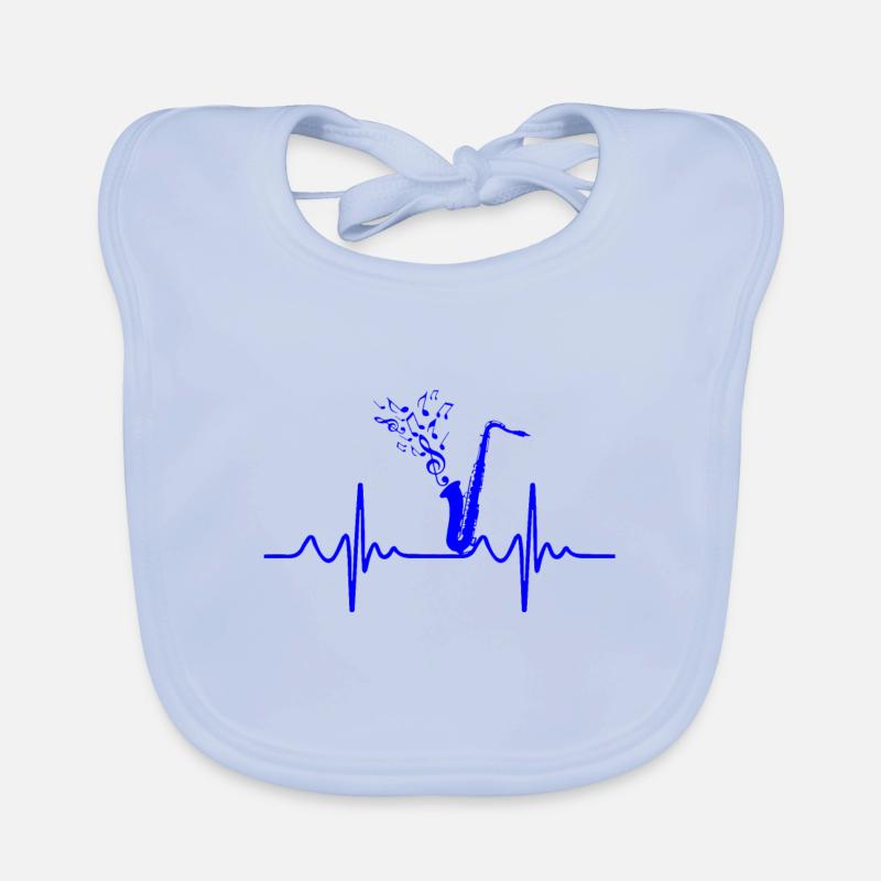 saxophone Organic Baby Bibs