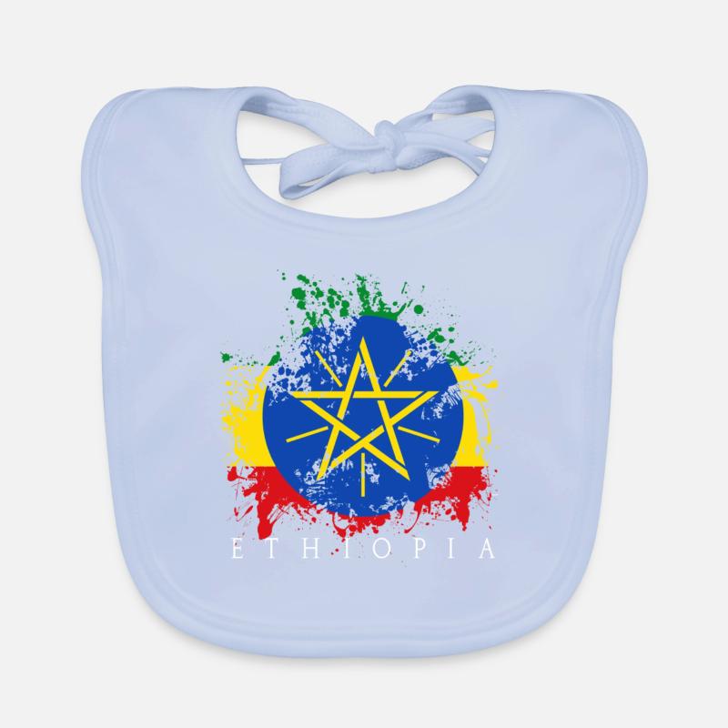 Ethiopia Ethiopia Addis Ababa flag state Organic Baby Bibs