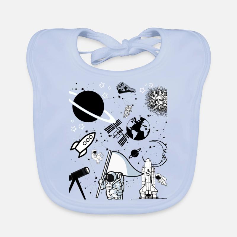 Science Compilation Gift Voyage dans l'espace Bavoir bio Bébé