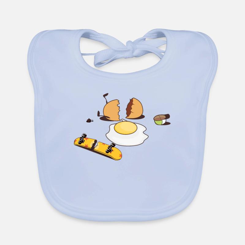 Opened skateboard egg Organic Baby Bibs