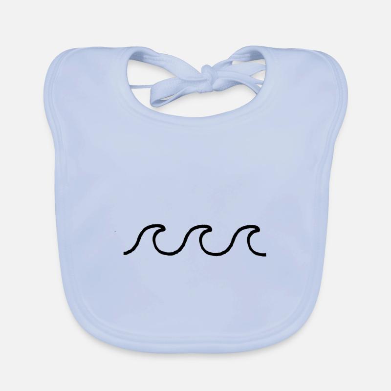 summer hippie surf van wave board board Organic Baby Bibs