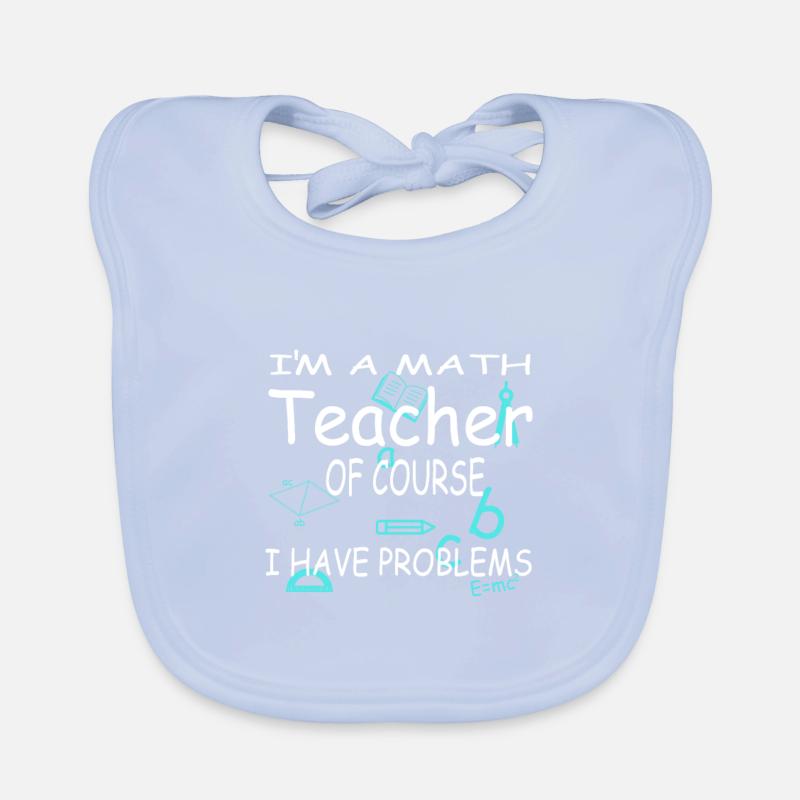 Math teacher math teacher math gift Organic Baby Bibs