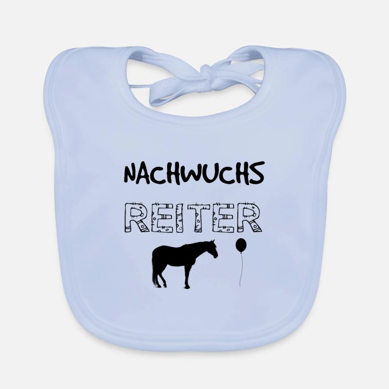 Nachwuchs Reiter - Geschenkidee Geburt Pferde Baby Bio-Lätzchen