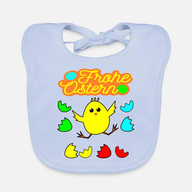 Easter - Happy Easter - chicks Organic Baby Bibs