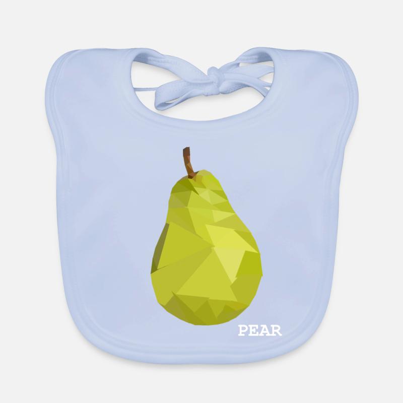 Pear - Triangle Pear for Fruit Lovers Organic Baby Bibs