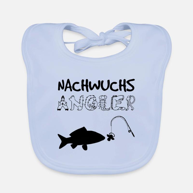 Young Angler - Birth Offspring Gift Fish Organic Baby Bibs