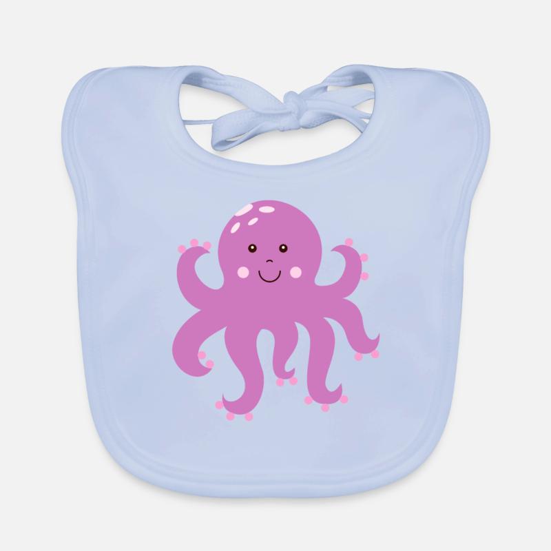 Octopus octopus octopus Organic Baby Bibs