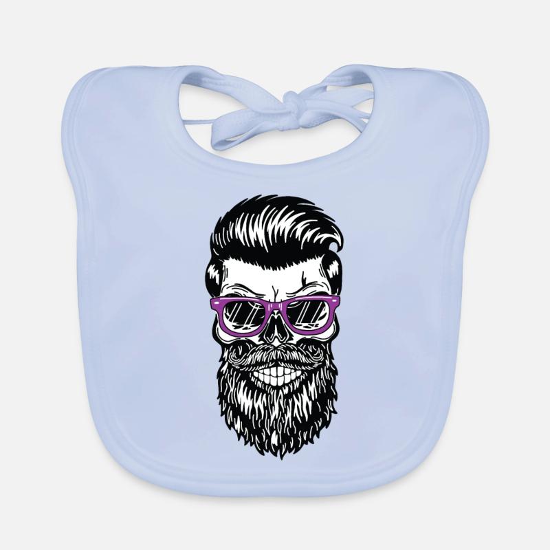 Crâne de barbe cool Bavoir bio Bébé