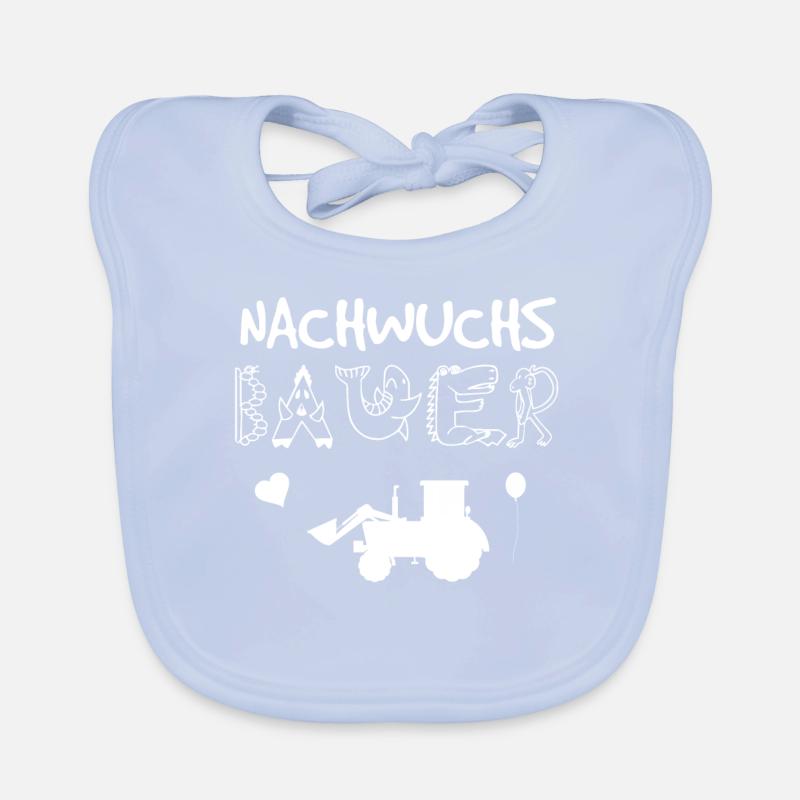 Nachwuchs Bauer Geschenk Geburt Landwirt - Baby Bio-Lätzchen - sky Blue