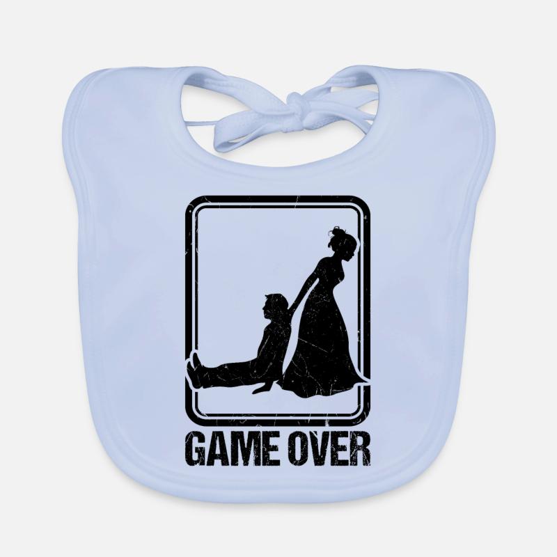 Game Over Hochzeit Baby Bio-Lätzchen