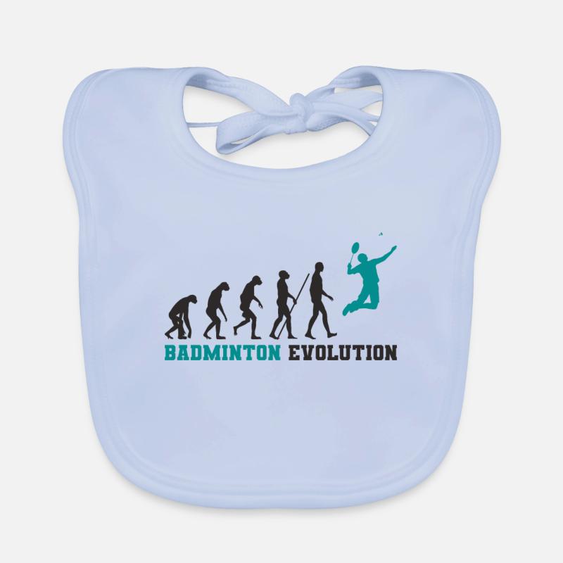 Badminton Evolution - Baby Bio-Lätzchen - sky Blue