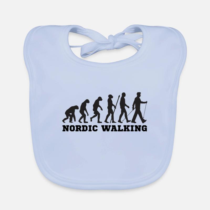 Evolution de la marche nordique Bavoir bio Bébé