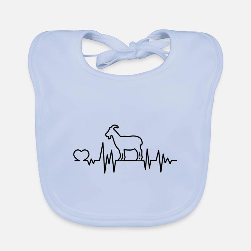 Battement de coeur de chèvre Bavoir bio Bébé