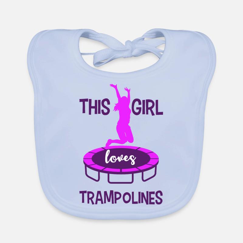 Trampolin - Baby Bio-Lätzchen - sky Blue