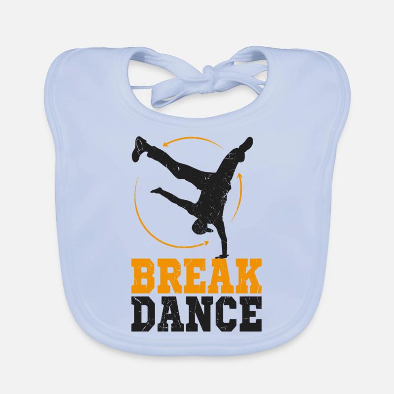 break dancing Organic Baby Bibs