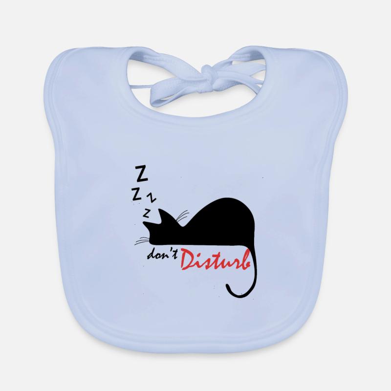 dormir, ne pas déranger - dormir, ne pas déranger - Bavoir bio Bébé - bleu ciel