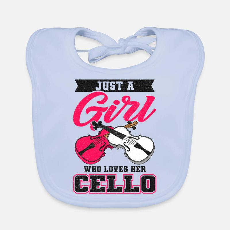 Cello Mädchen Baby Bio-Lätzchen