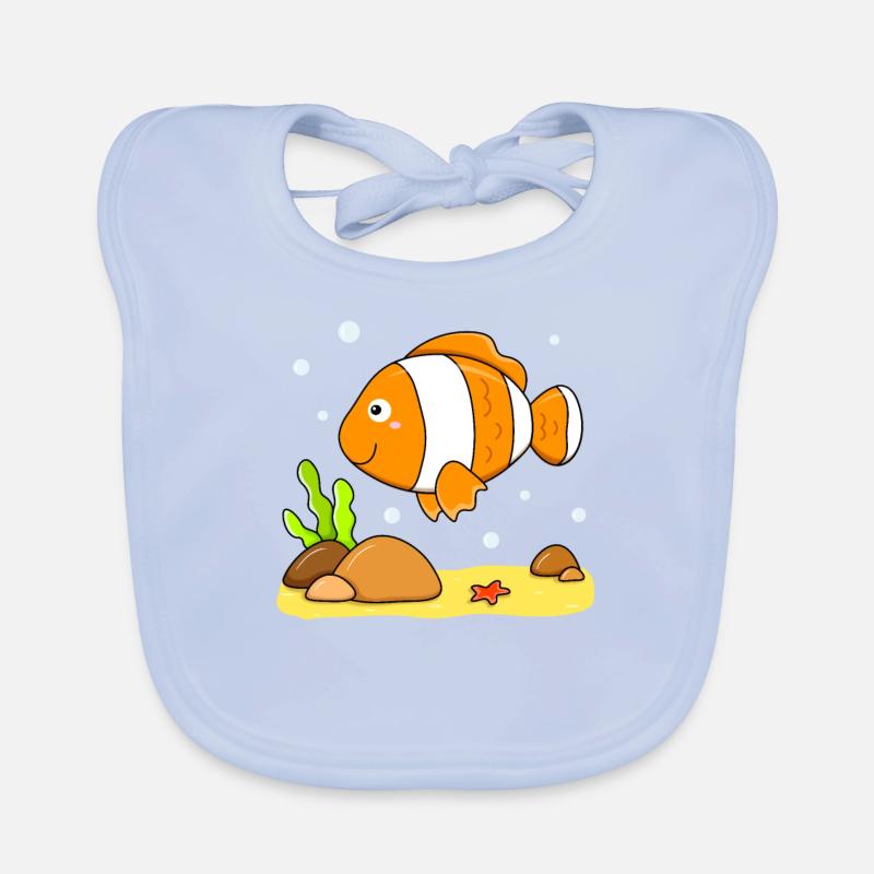 Fish clown fish Organic Baby Bibs