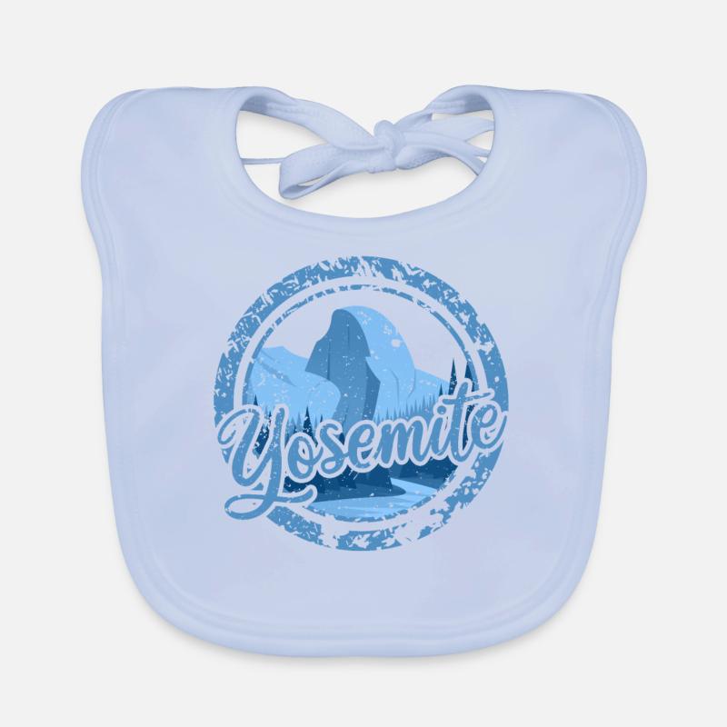 Yosemite Sky Blue Bavoir bio Bébé