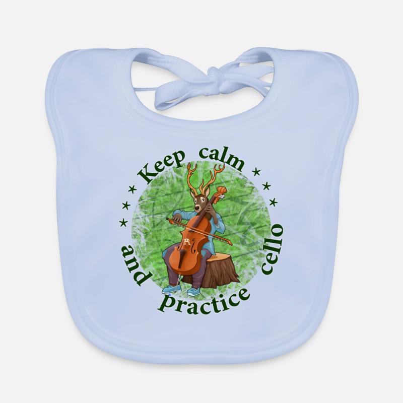 Gardez votre calme pratique du violoncelle violoncelle renne Bavoir bio Bébé