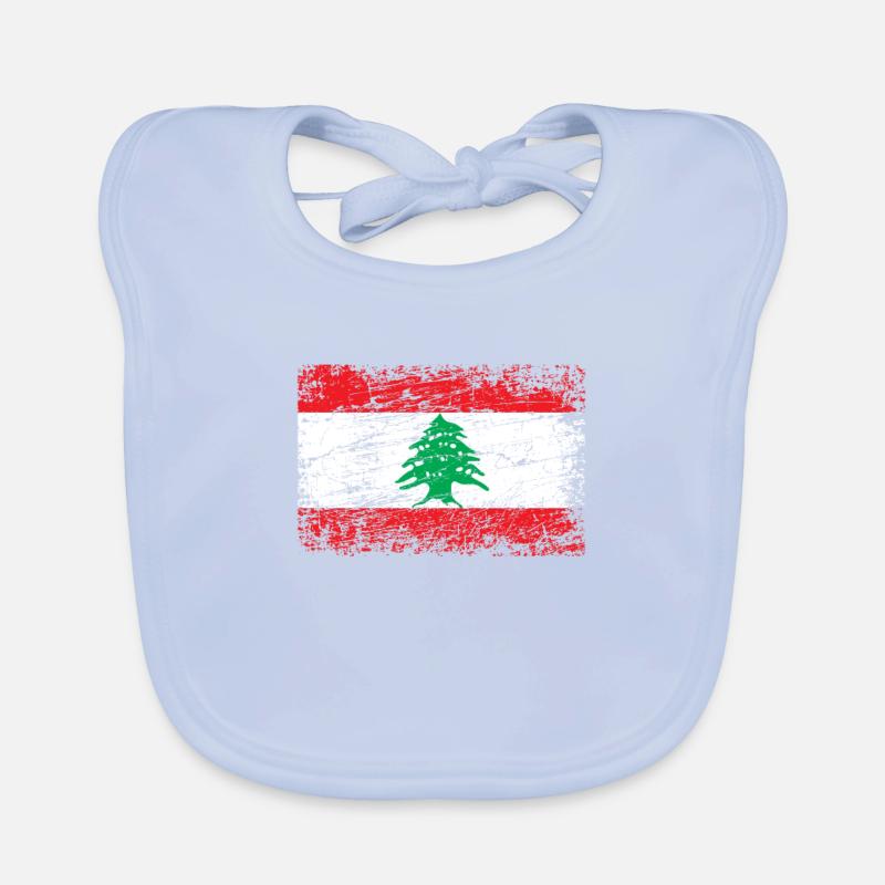 Drapeau libanais drapeau drapeau Bavoir bio Bébé