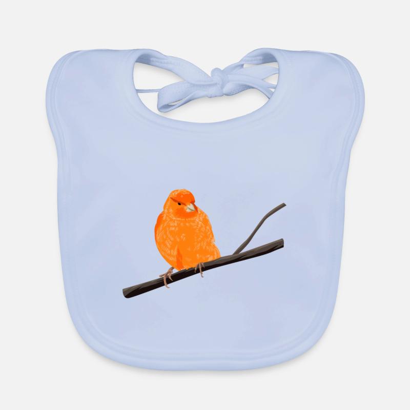 Canari sur branche Bavoir bio Bébé