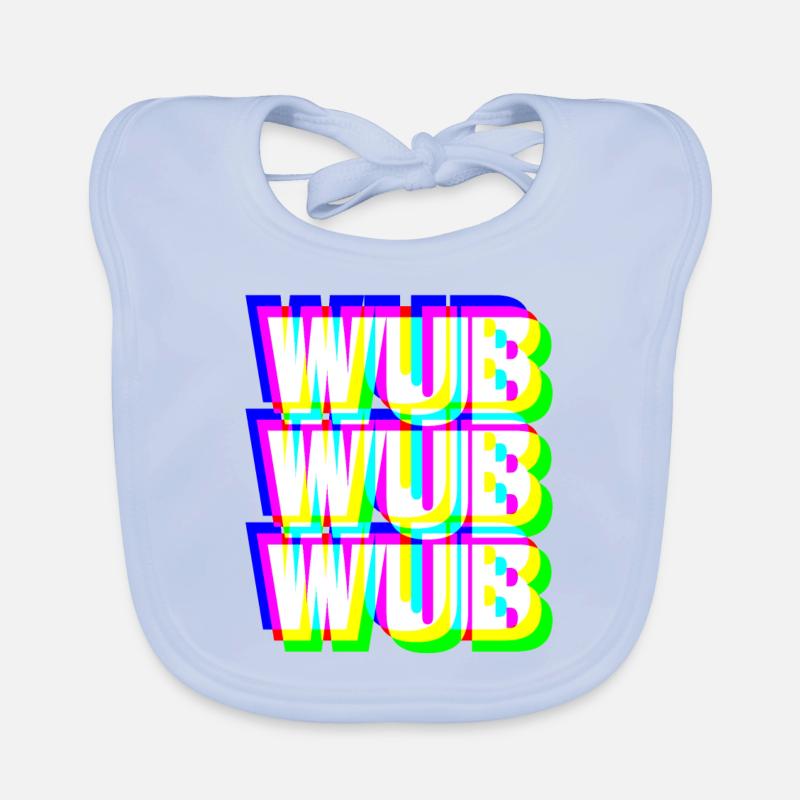 WUB WUB Dubstep Techno Rave Headbanger DJ Geschenk Baby Bio-Lätzchen