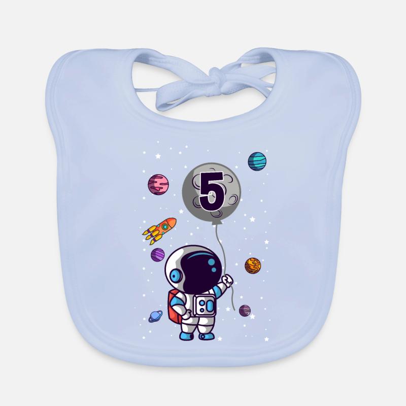 Astronaute 5ème anniversaire De l’Espace Pour les garçons Bavoir bio Bébé