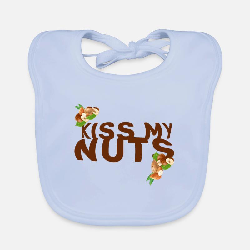 nuts kiss my nuts simple herbst minimal statement Baby Bio-Lätzchen