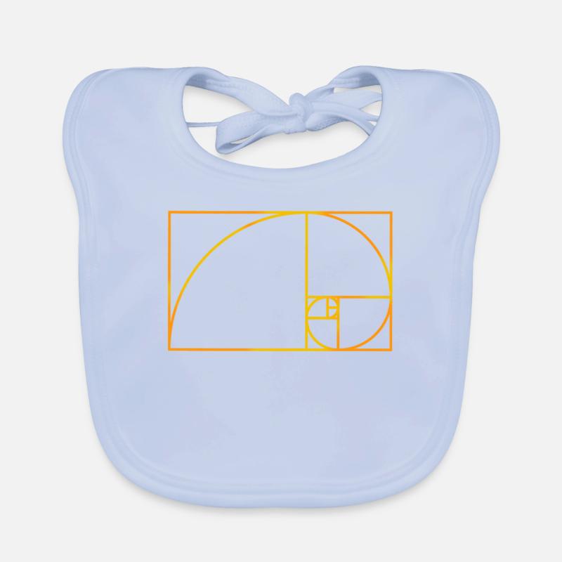 Fibonacci Snail Design Organic Baby Bibs