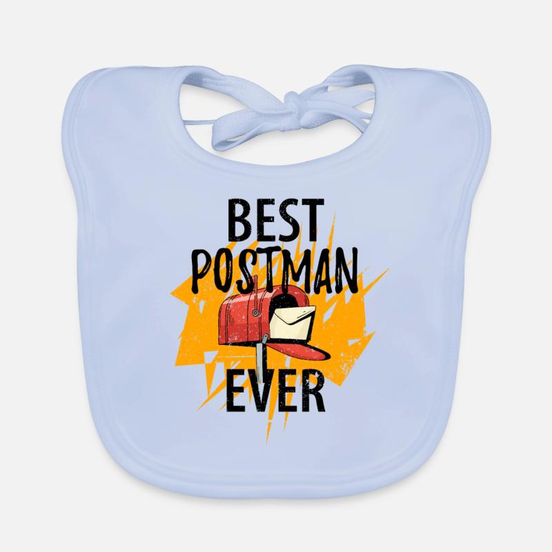 Postman Postman Delivery Parcel Delivery Organic Baby Bibs