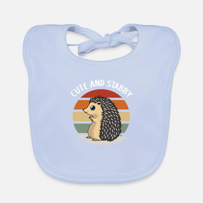 Funny hedgehog saying Organic Baby Bibs