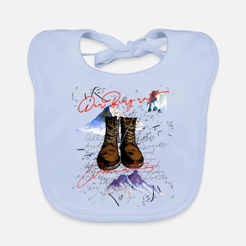 Der Berg ruft - Cooles Wanderer Design Baby Bio-Lätzchen