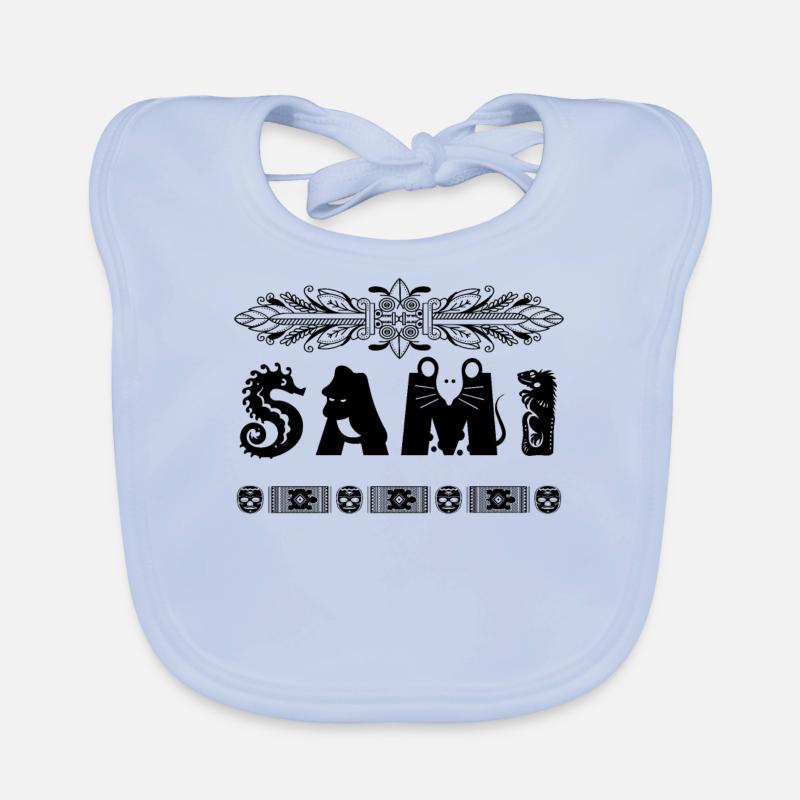 SAMI boys name personalized Organic Baby Bibs