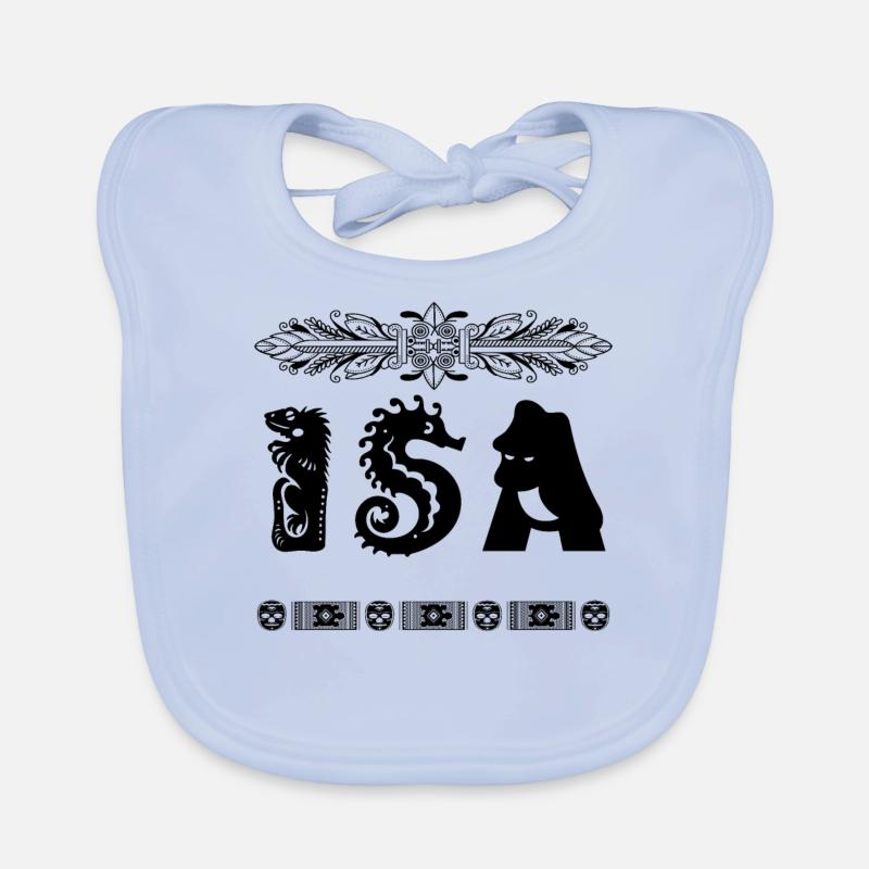 ISA boys name personalized Organic Baby Bibs