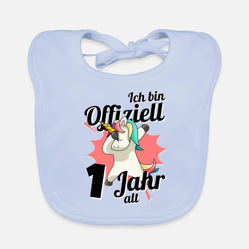 1. Geburtstag Dabbendes Einhorn Kindergeburtstag Baby Bio-Lätzchen
