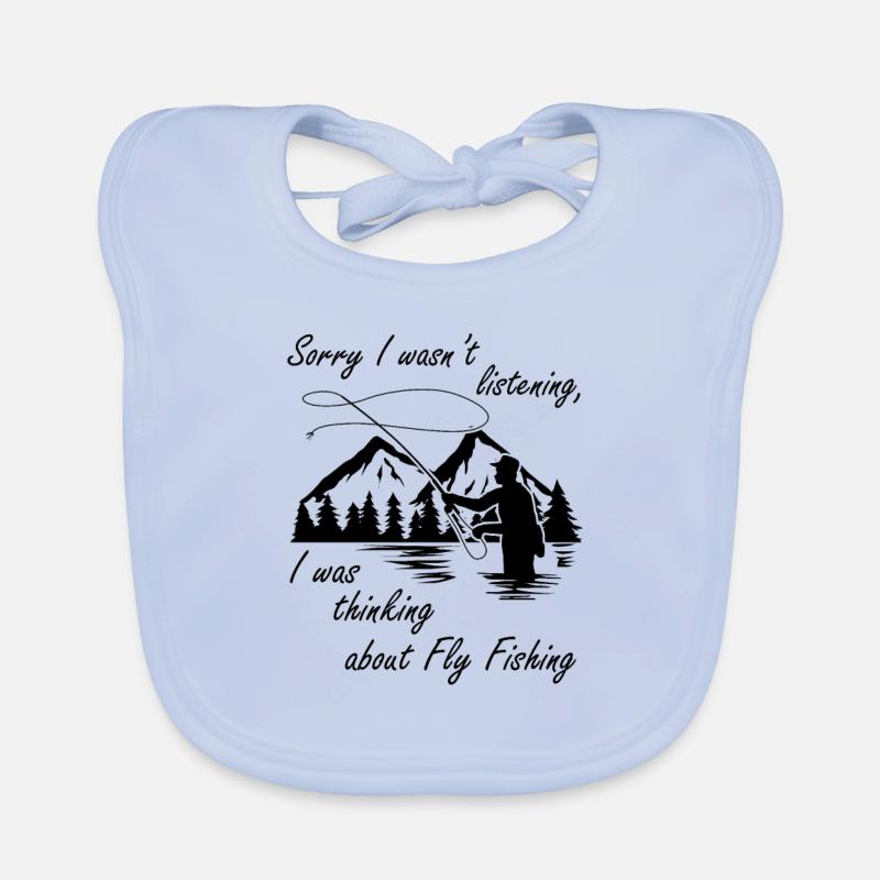 Penser à la pêche à la mouche Bavoir bio Bébé