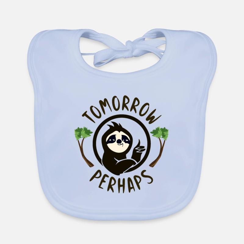 Sloth tomorrow perhaps Organic Baby Bibs