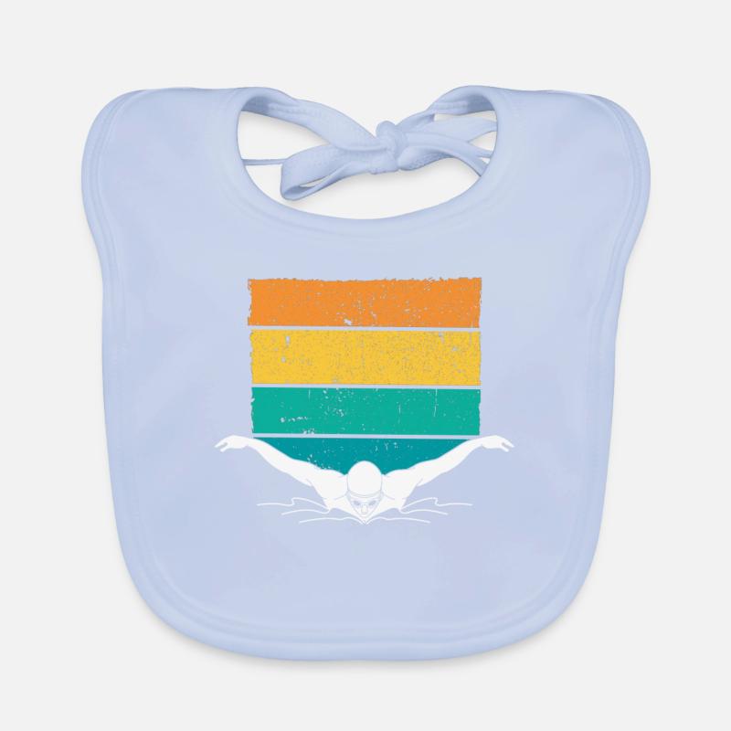 Swimming Trainer, Coaches Swimmer Swimmer Organic Baby Bibs