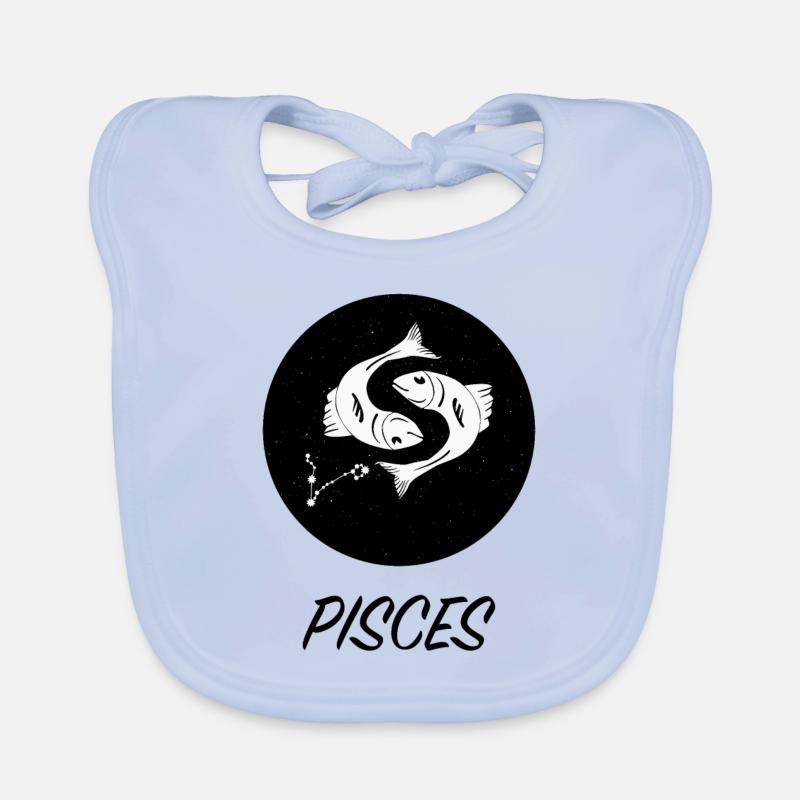 Sternzeichen Fisch Zodiac Sign Pisces Sternbild Baby Bio-Lätzchen
