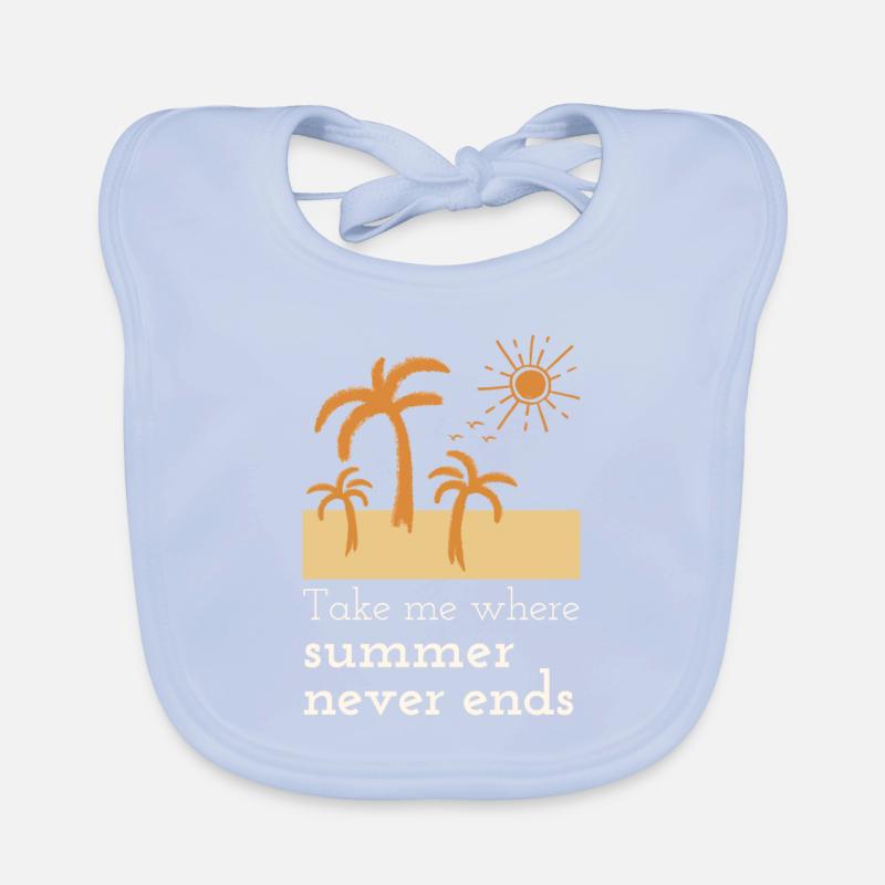 Vacances d’été à la plage au soleil Bavoir bio Bébé