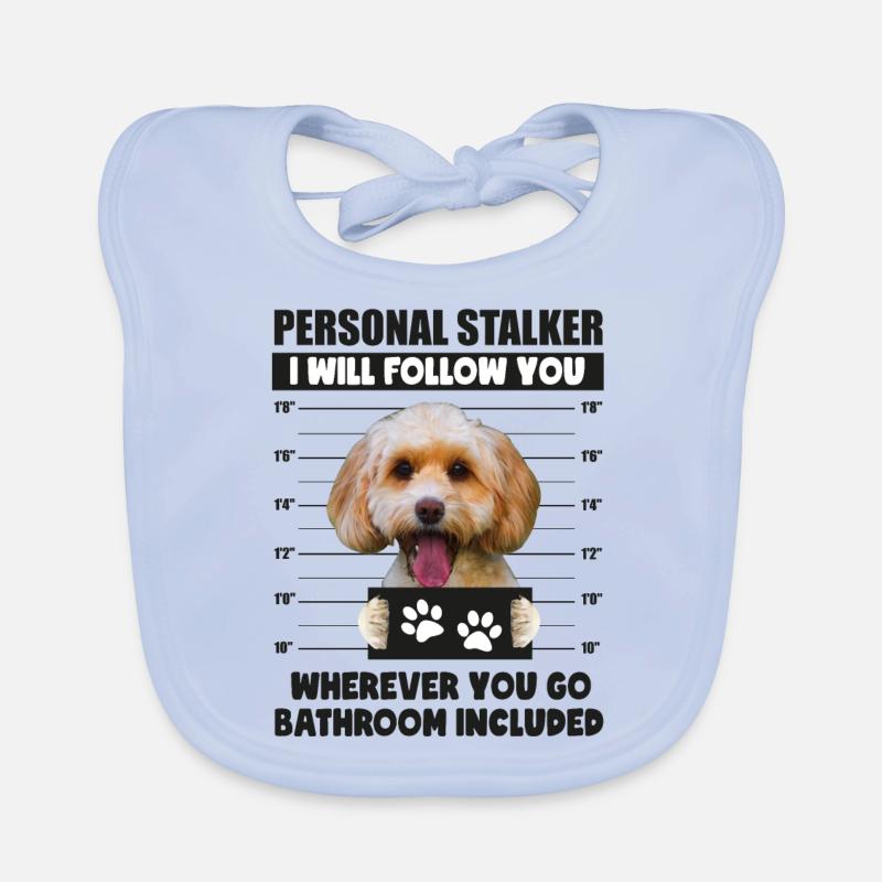 Personal Stalker Dog, Funny Cockapoo Lover gift Bavoir bio Bébé