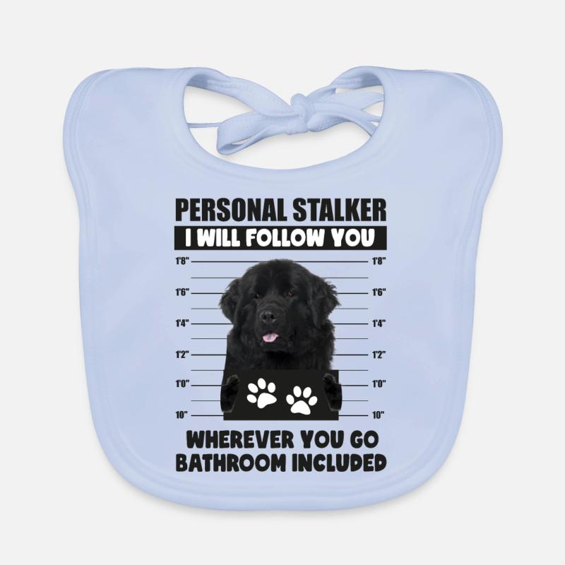 Persönlicher Stalker-Hund, Flat Coated Retriever, Geschenk Baby Bio-Lätzchen