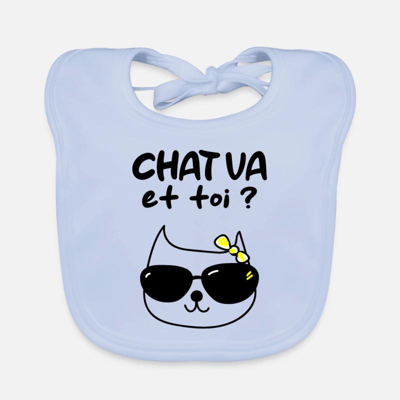 CHAT VA ? Bavoir bio Bébé