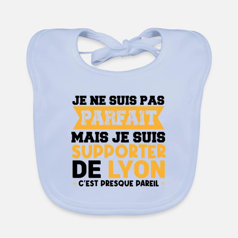 JE SUIS SUPPORTER DE LYON Bavoir bio Bébé